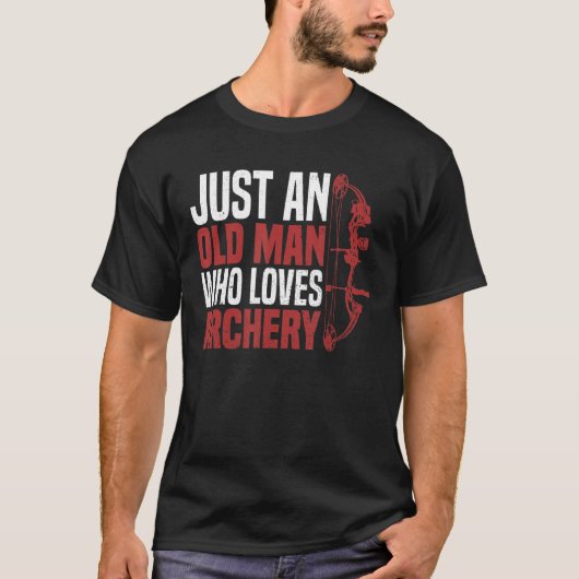 Mannen gewoon een oud Man die van een boogschutter T-shirt (Voorkant)
