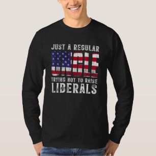 Mannen gewoon een trotse oom die geen liberalen op t-shirt