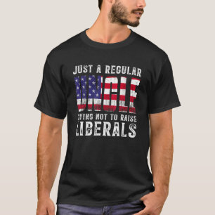 Mannen gewoon een trotse oom die geen liberalen op t-shirt