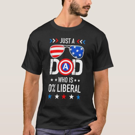 Mannen gewoon een vader die 0 liberale Amerikaanse T-shirt (Voorkant)