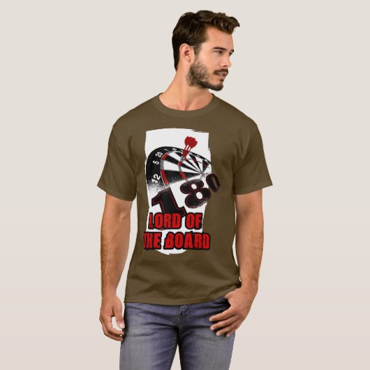 Mannen gezegden met een dartbord voor dart t-shirt (Voorkant volledig)