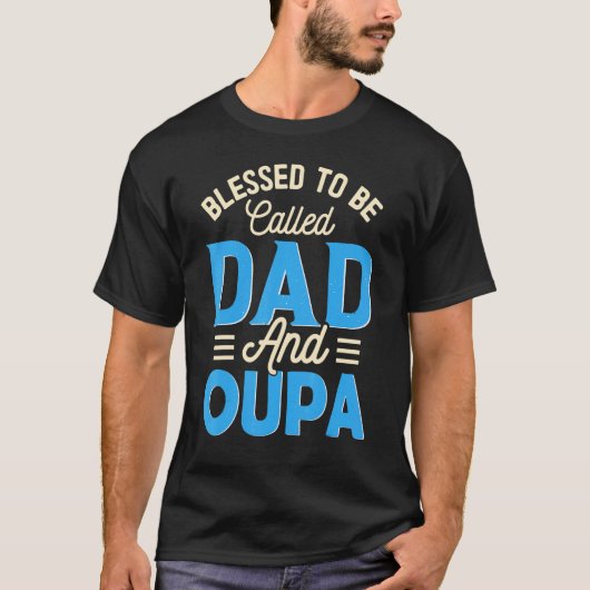Mannen gezegend om vader en vader van Oupa genoemd T-shirt (Voorkant)