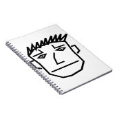 Mannen Gezicht Notitieboek (Rechterzijde)