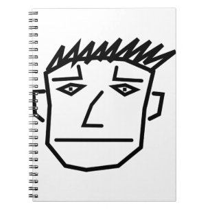 Mannen Gezicht Notitieboek