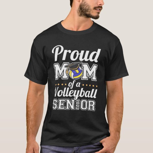 Mannen gezouten moeder van een volleybalsenior 202 t-shirt (Voorkant)