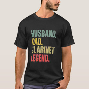 Mannen  Gift T-Shirt Husband Pap Clarinet Leg been