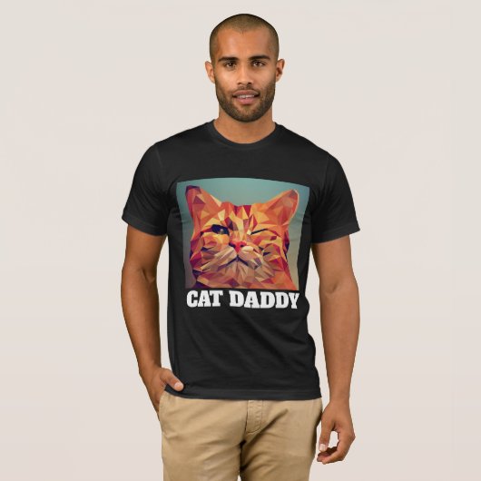 MANNEN GINGER CAT DADDY DAD T-Shirts (Voorkant volledig)
