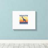 Mannen Giraffe Fluisteraar Retro Afrikaans Dier Vi Canvas Afdruk (Insitu (Houten vloer))