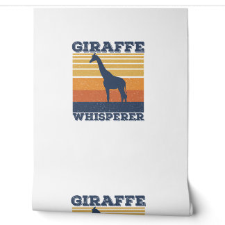 Mannen Giraffe Whisperer Retro African Animal  Behang