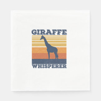 Mannen Giraffe Whisperer Retro African Animal  Servet