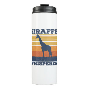 Mannen Giraffe Whisperer Retro African Animal Thermosbeker