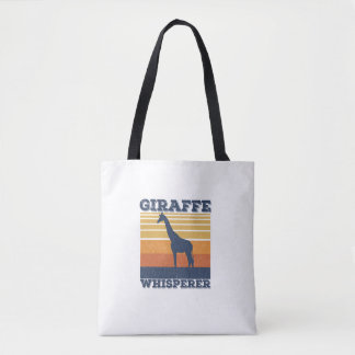 Mannen Giraffe Whisperer Retro African Animal  Tote Bag