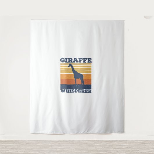 Mannen Giraffe Whisperer Retro African Animal Wandkleed (Voorkant)