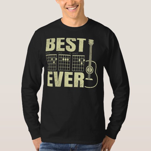 Mannen gitarist Beste vader van de beste vader van T-shirt (Voorkant)
