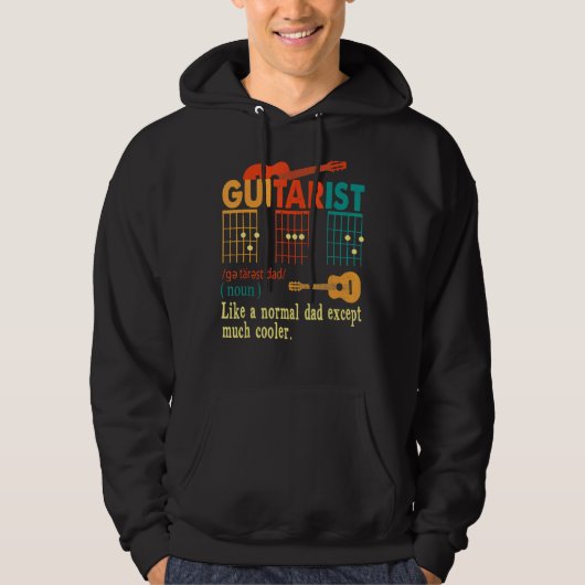 Mannen gitarist D.A.D. als een normale pap Hoodie (Voorkant)