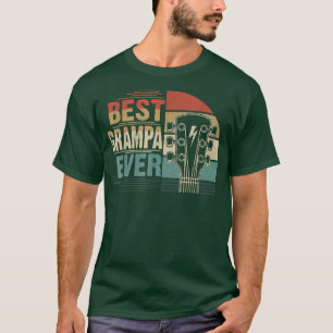 Mannen gitarist Guitar Lover Best Grampa Ever Fami T-shirt