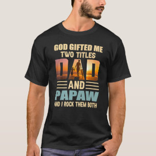 Mannen God en ik twee titels van papa en Papa Fath T-shirt