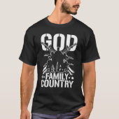 Mannen God Familie Land Pistolen Patriot Soldaat 4 T-shirt (Voorkant)