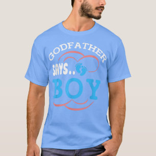 Mannen Godfather zegt: Jongen Team Blue Party Godc T-shirt