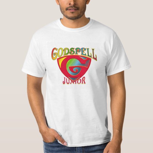 Mannen "Godspreuk Jr." Gewoon Logo T-shirt (Voorkant)