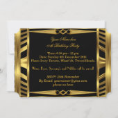 Mannen Gold Kijk Black Birthday Photo Jewel 2 Kaart (Achterkant)