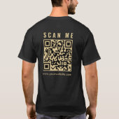 Mannen Gold Scan ME QR-code voor- en achterzijde T-shirt (Achterkant)