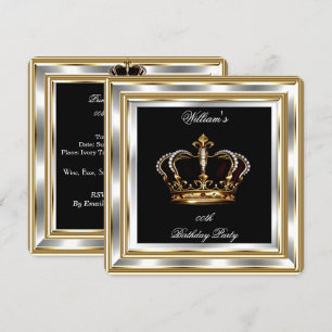 Mannen Gold Silver Birthday Prince King 2 Kaart