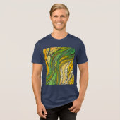 Mannen Golden Green Silk Harvest" Tri-Blend Shirt (Voorkant volledig)