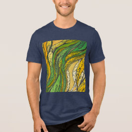 Mannen Golden Green Silk Harvest" Tri-Blend Shirt