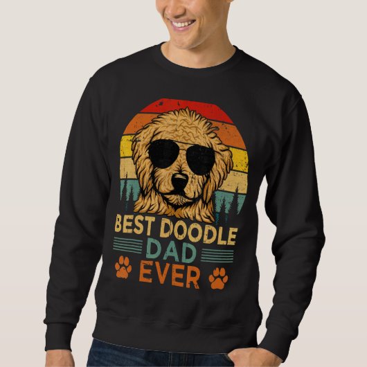 Mannen Goldendole Dog Beste doodle Papa ooit Trui (Voorkant)
