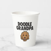 Mannen Goldendole Grandpa Doodle Papa Cute Golkuil Papieren Bekers (Voorkant)