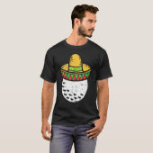 Mannen Golf Ball Sombrero Cinco De Mayo Mexican Go T-shirt (Voorkant volledig)