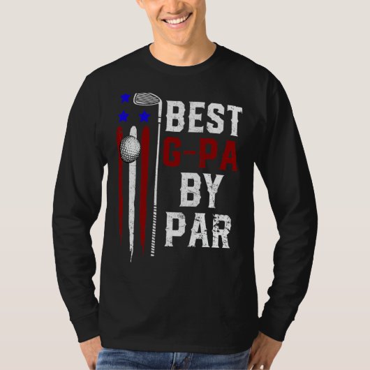 Mannen Golf Best G Pa door Par Papa Golfer Ameri T-shirt (Voorkant)