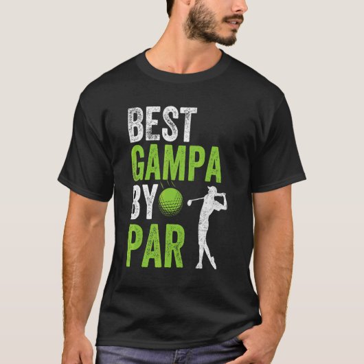 Mannen Golf Best Gampa van par Golfer Vader's T-shirt (Voorkant)