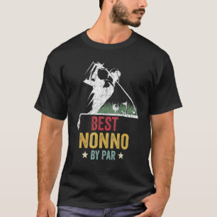 Mannen Golf Best Nonno van Par Grandpa Golfer Fath T-shirt