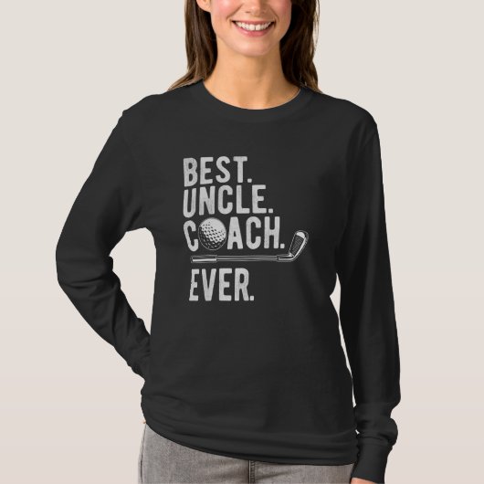 Mannen Golf Best oom Coach Ever Golfer Dad F T-shirt (Voorkant)