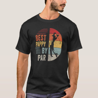 Mannen Golf Best Pappy by Par Grandpa Golfer Fathe T-shirt