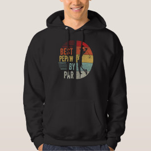 Mannen Golf Best Pepaw by Par Grandpa Golfer Fathe Hoodie