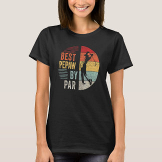 Mannen Golf Best Pepaw by Par Grandpa Golfer Fathe T-shirt