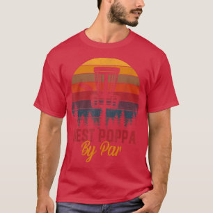 Mannen Golf Best Poppa van par Papa Golfer Vader T-shirt
