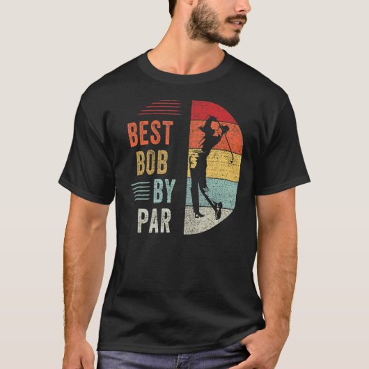 Mannen Golf beste Bob van Par Grandpa Golfer T-shirt (Voorkant)