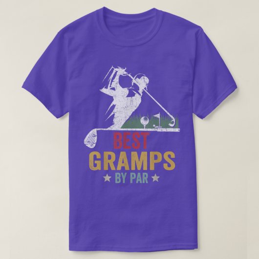 Mannen Golf Beste Gramps van par-pappie Golfer T-shirt (Design voorkant)