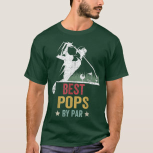 Mannen Golf beste Poppen van Par Grandpa Golfer T-shirt