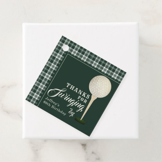 Mannen Golf Milestone Verjaardagsfeest Dank u Bedankjes Labels (In situ)