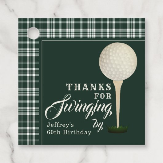 Mannen Golf Milestone Verjaardagsfeest Dank u Bedankjes Labels (Voorkant)