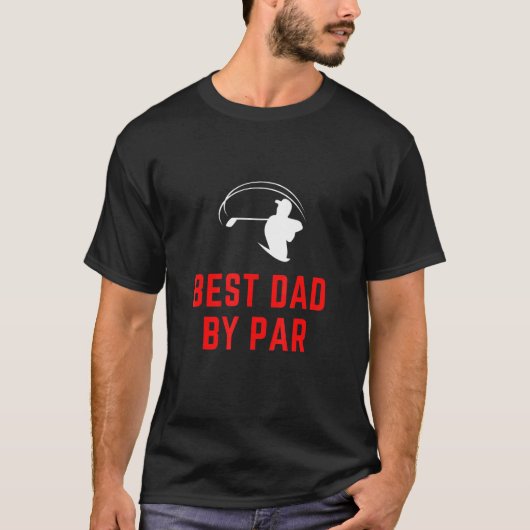 Mannen Golf Pa beste vader van par Golfing Player T-shirt (Voorkant)
