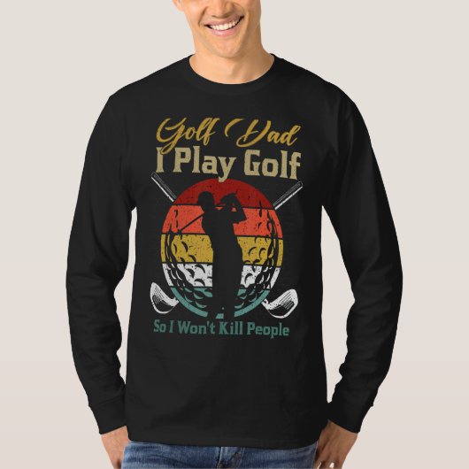 Mannen Golf-pap Ik speel Golf-speler T-shirt (Voorkant)