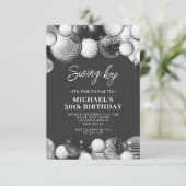 Mannen Golf Partee 50ste verjaardag Kaart (Staand voorkant)