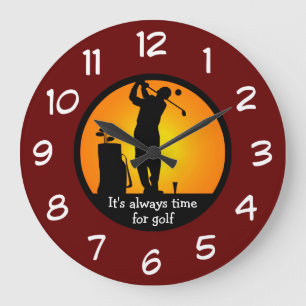 Mannen Golf van Fanatic Threadwall Clocks Grote Klok