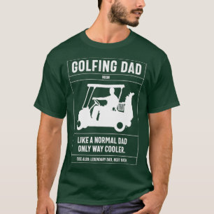 Mannen Golfen Papa Woordenboek Definitie Grappig T-shirt